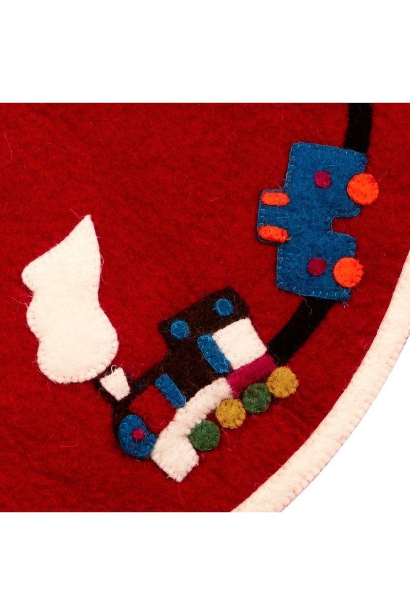 Shop For Mini Christmas Train Tree Skirt (Red) 26" at Michelle's aDOORable Creations