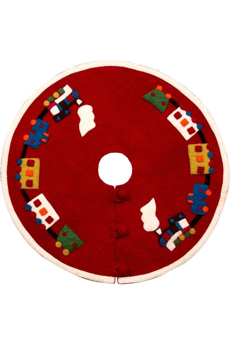 Shop For Mini Christmas Train Tree Skirt (Red) 26" at Michelle's aDOORable Creations