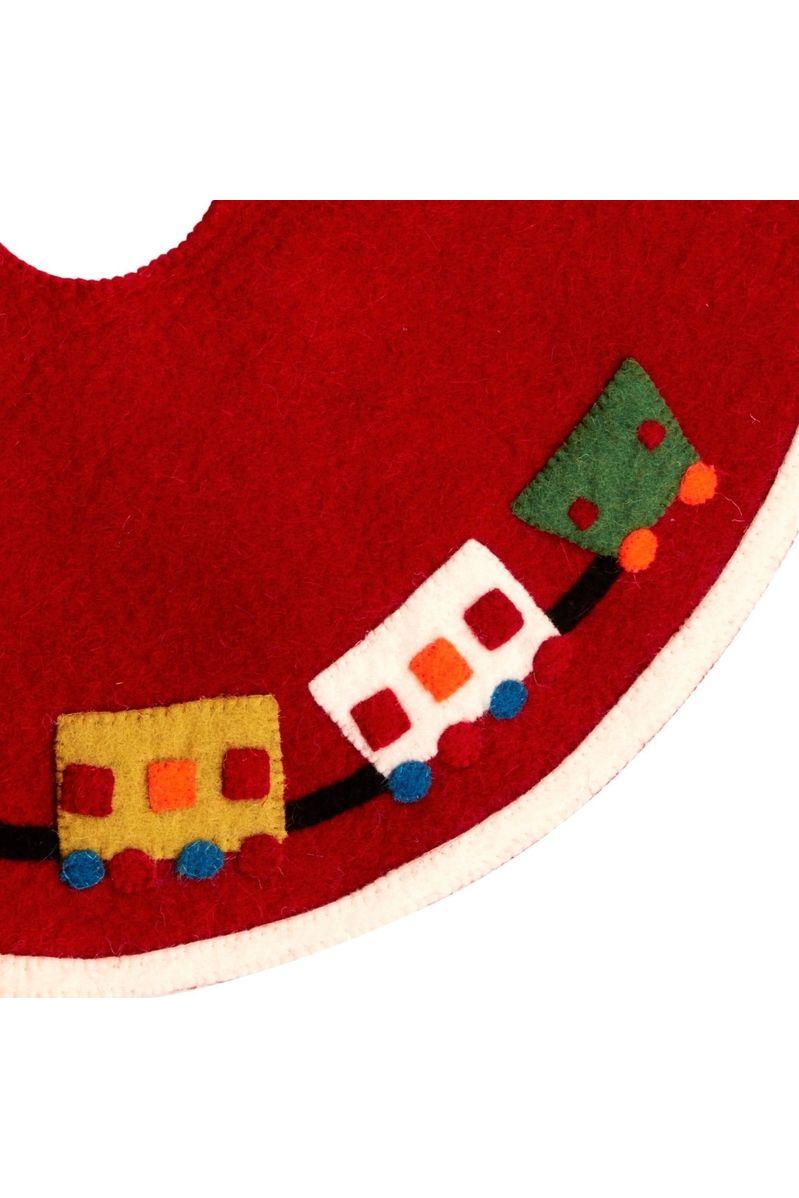 Shop For Mini Christmas Train Tree Skirt (Red) 26" at Michelle's aDOORable Creations