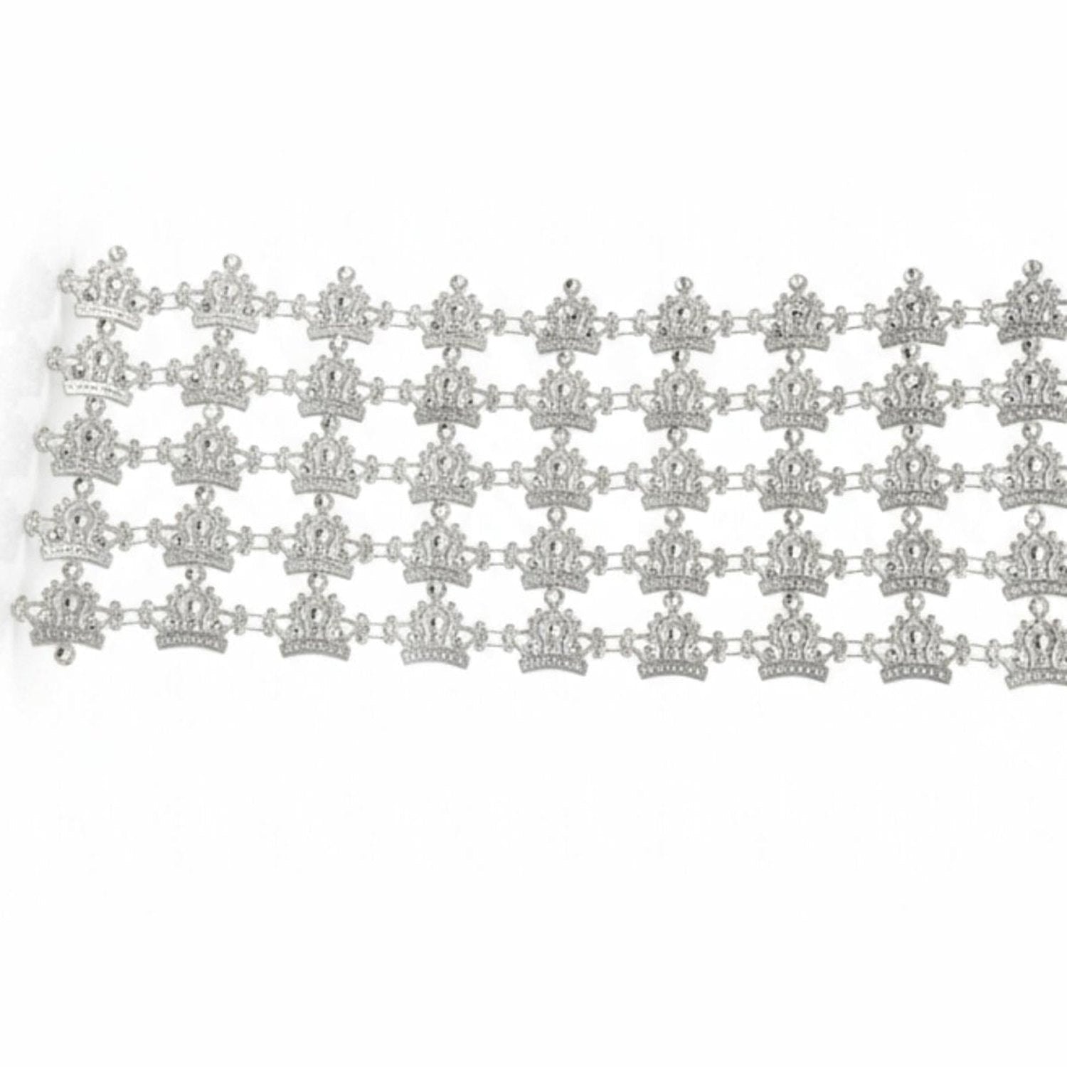 Shop For Mini Crown Bling Jewels: Silver (10 Yards)