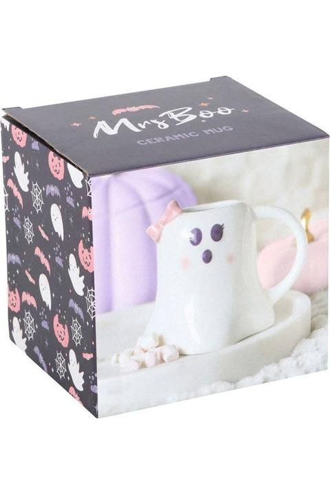 Shop For Miss Boo Ghost Shaped Halloween Mug with Bow