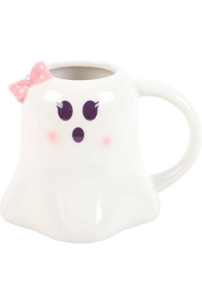 Shop For Miss Boo Ghost Shaped Halloween Mug with Bow