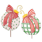 Shop For Modern Red, White & Green Ornaments (Stake/Hanger/Easel) Set of 2
