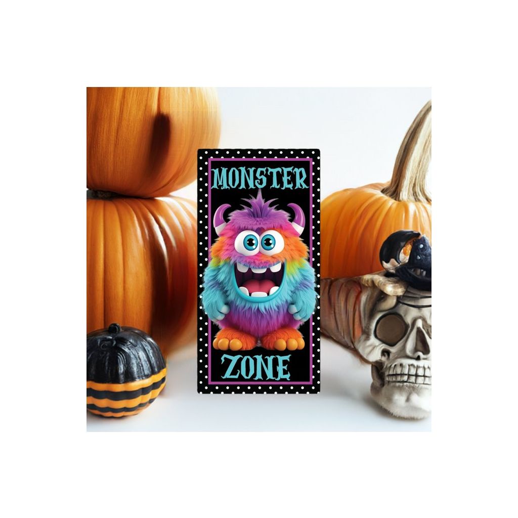 Shop For Monster Zone Furry Monster Sign at Michelle's aDOORable Creations