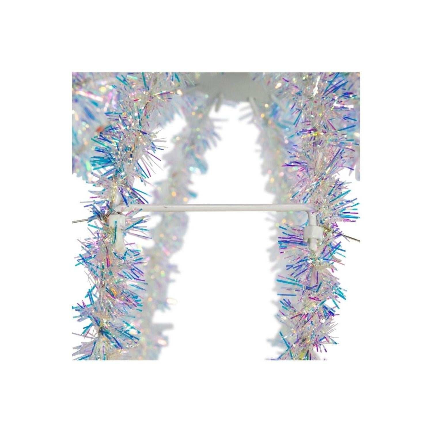 Multi-Color LED Tinsel Foldable Sphere 12"