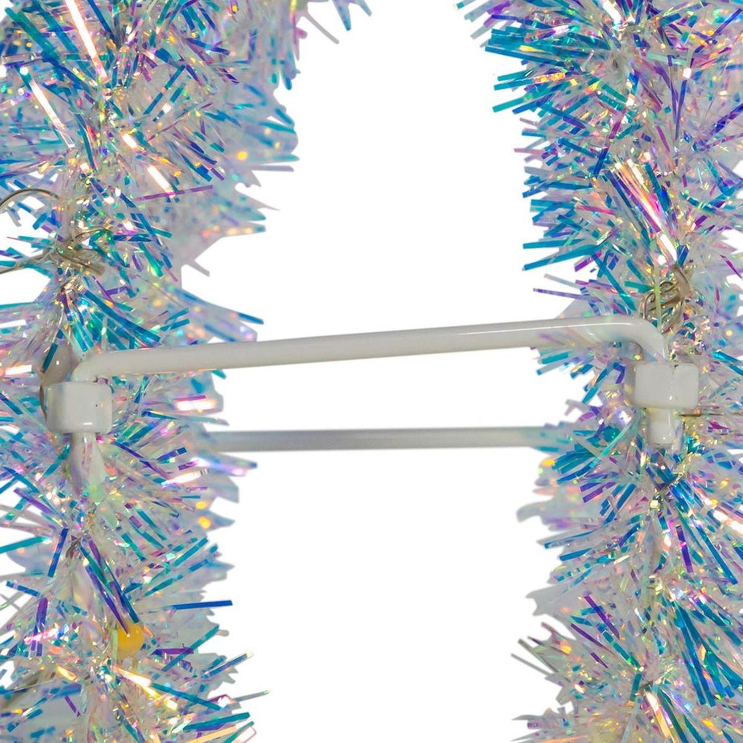 Multi-Color LED Tinsel Foldable Sphere 6"