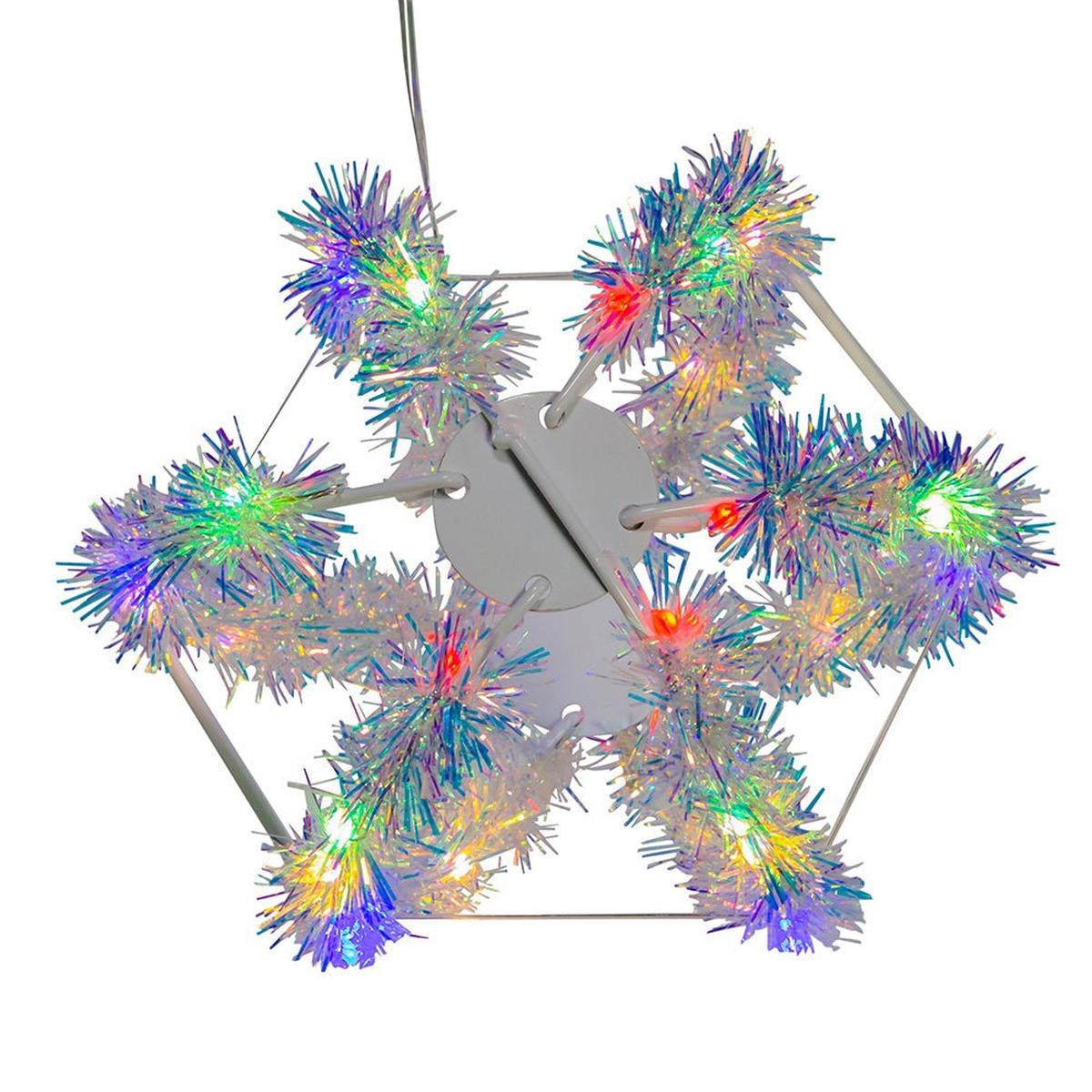 Shop For Multi - Color LED Tinsel Foldable Sphere 6"