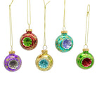Shop For Multicolored Glass Reflector Christmas Ornaments, Set of 9