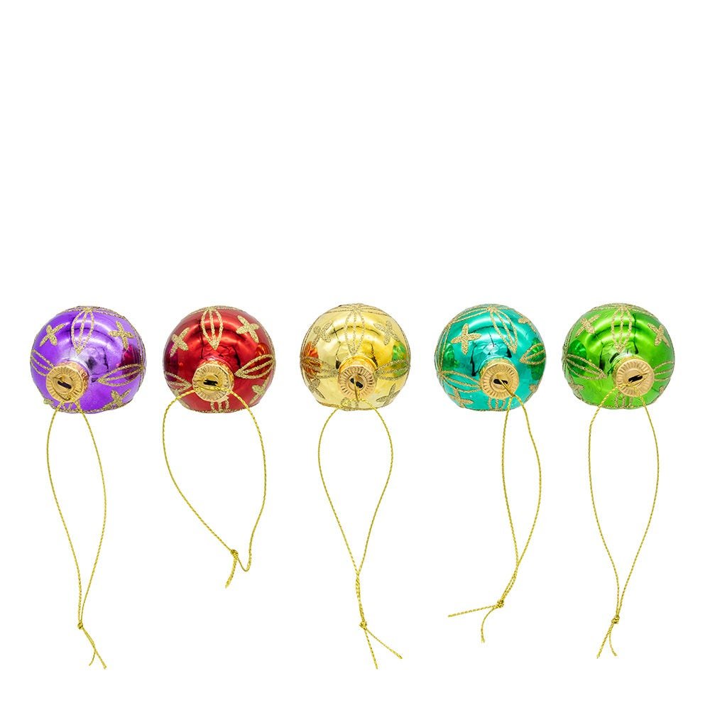 Shop For Multicolored Glass Reflector Christmas Ornaments, Set of 9