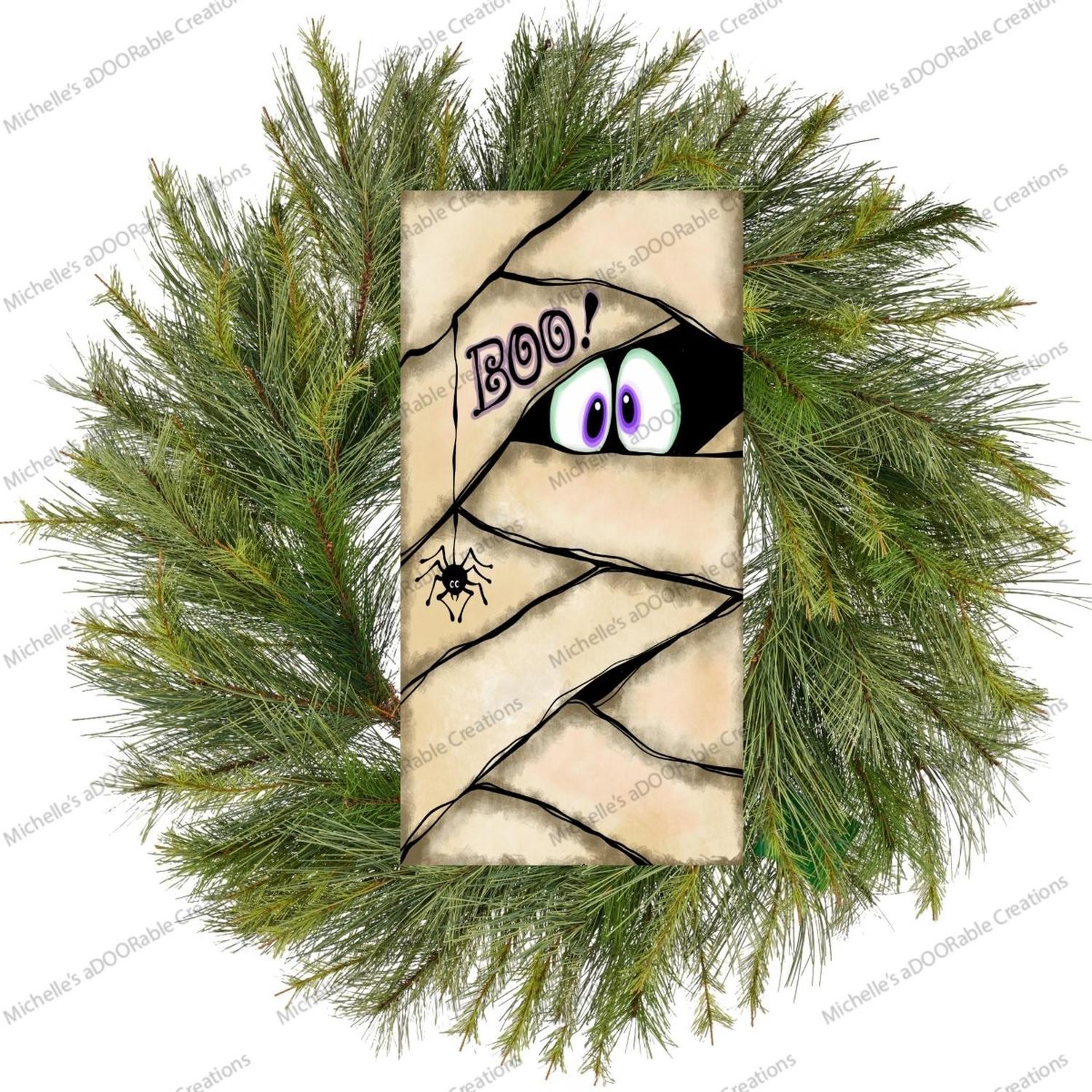 Mummy Monster Eyes Sign