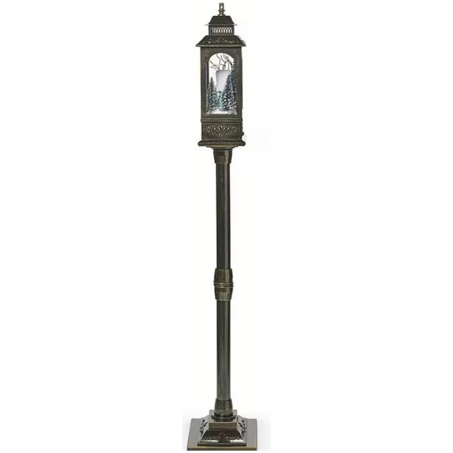 Musical LED Lighted Vintage House Lamp Post Decor