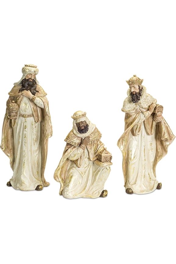 Shop For Nativity Wisemen Figurines with Gold Accents (Set of 3) at Michelle's aDOORable Creations