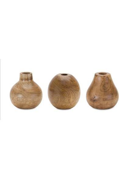 Shop For Natural Wood Bud Vase (Set of 3) at Michelle's aDOORable Creations