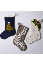 Shop For Navy Blue Christmas Tree Stocking at Michelle's aDOORable Creations