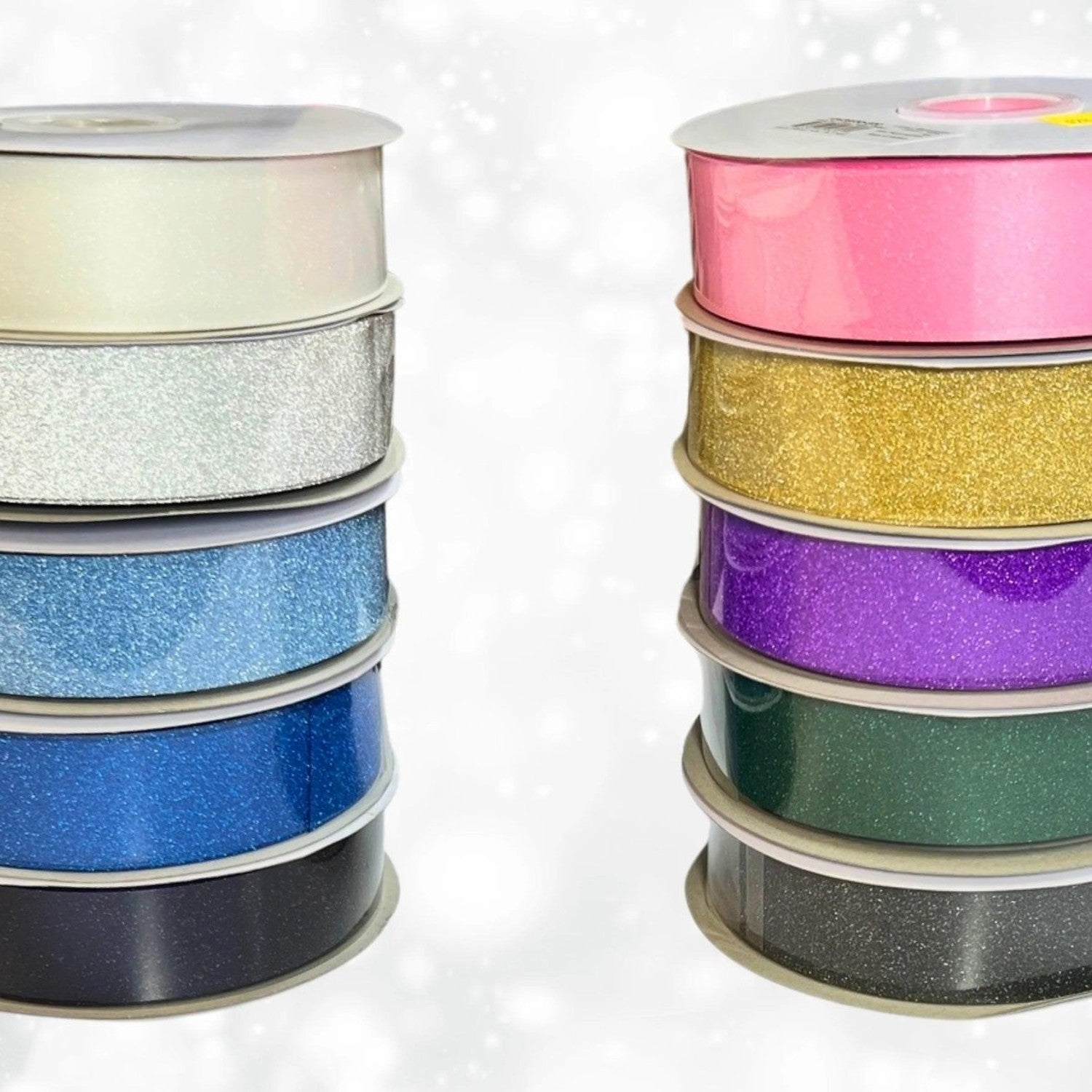 Shop For Navy Blue Diamond Dust Ribbon 9 (25 Yards)