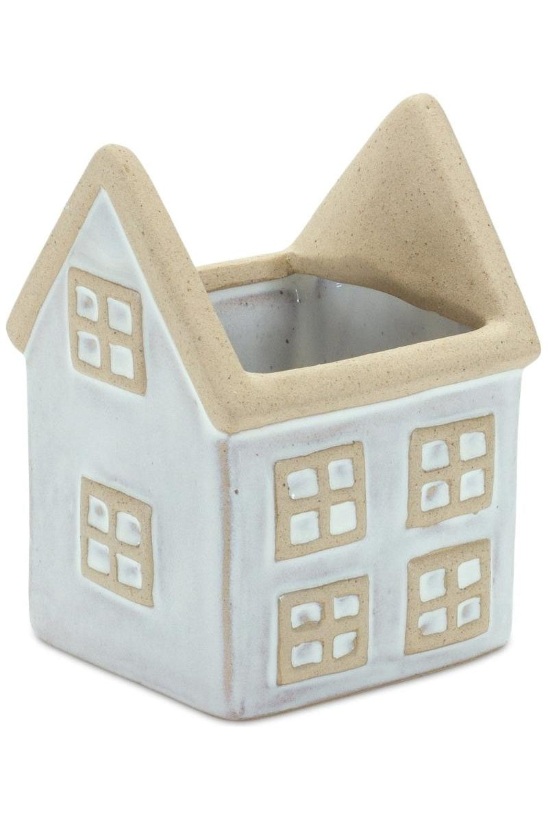 Shop For Neutral Porcelain House and Barn Planter (Set of 2) 85785DS