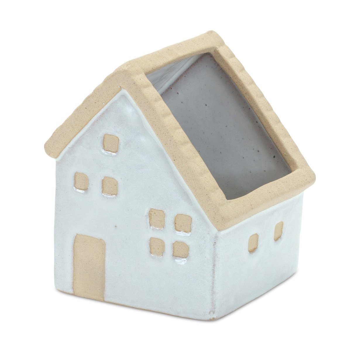 Shop For Neutral Porcelain House Planter (Set of 3)