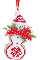 Shop For Nordic Snowflake Character Tree Ornament with Pine Bow Accent (Set of 6) 84390DS