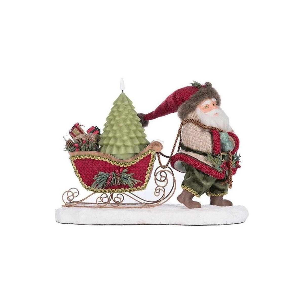 Shop For North Country Santa Pulling Sleigh Candle Holder