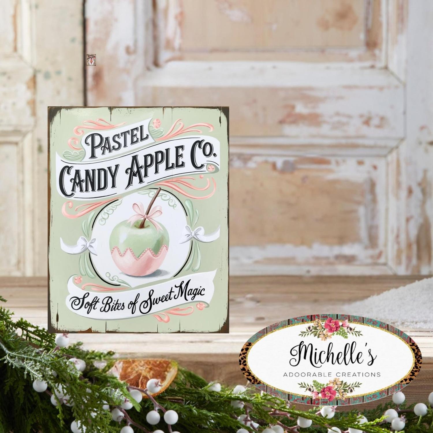 Shop For Pastel Candy Apple Halloween Sign