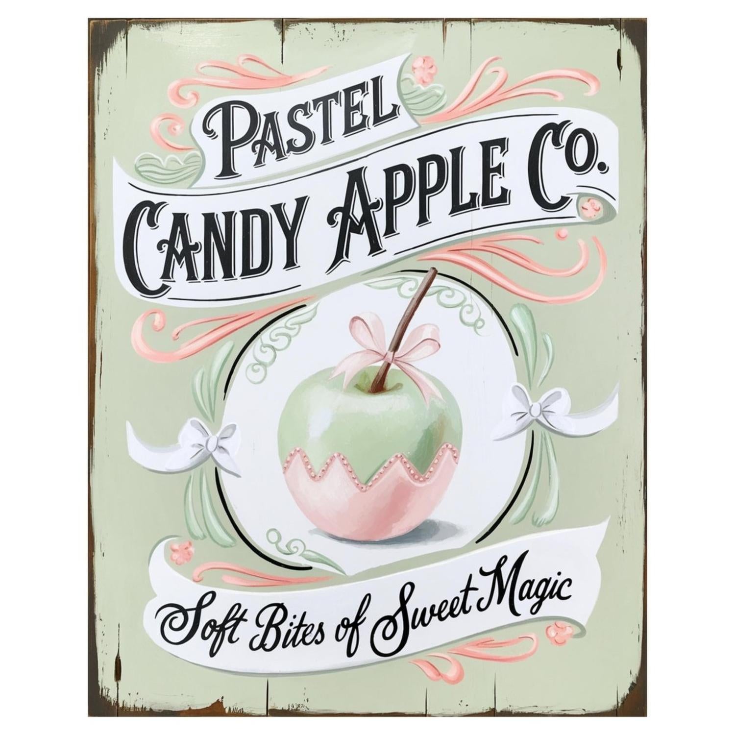 Pastel Candy Apple Halloween Sign