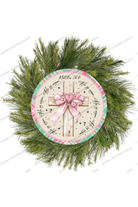 Shop For Pastel Plaid He Is Risen Cross Round Sign