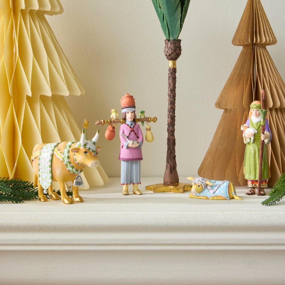 Patience Brewster Nativity Cow & Calf Mini Figures