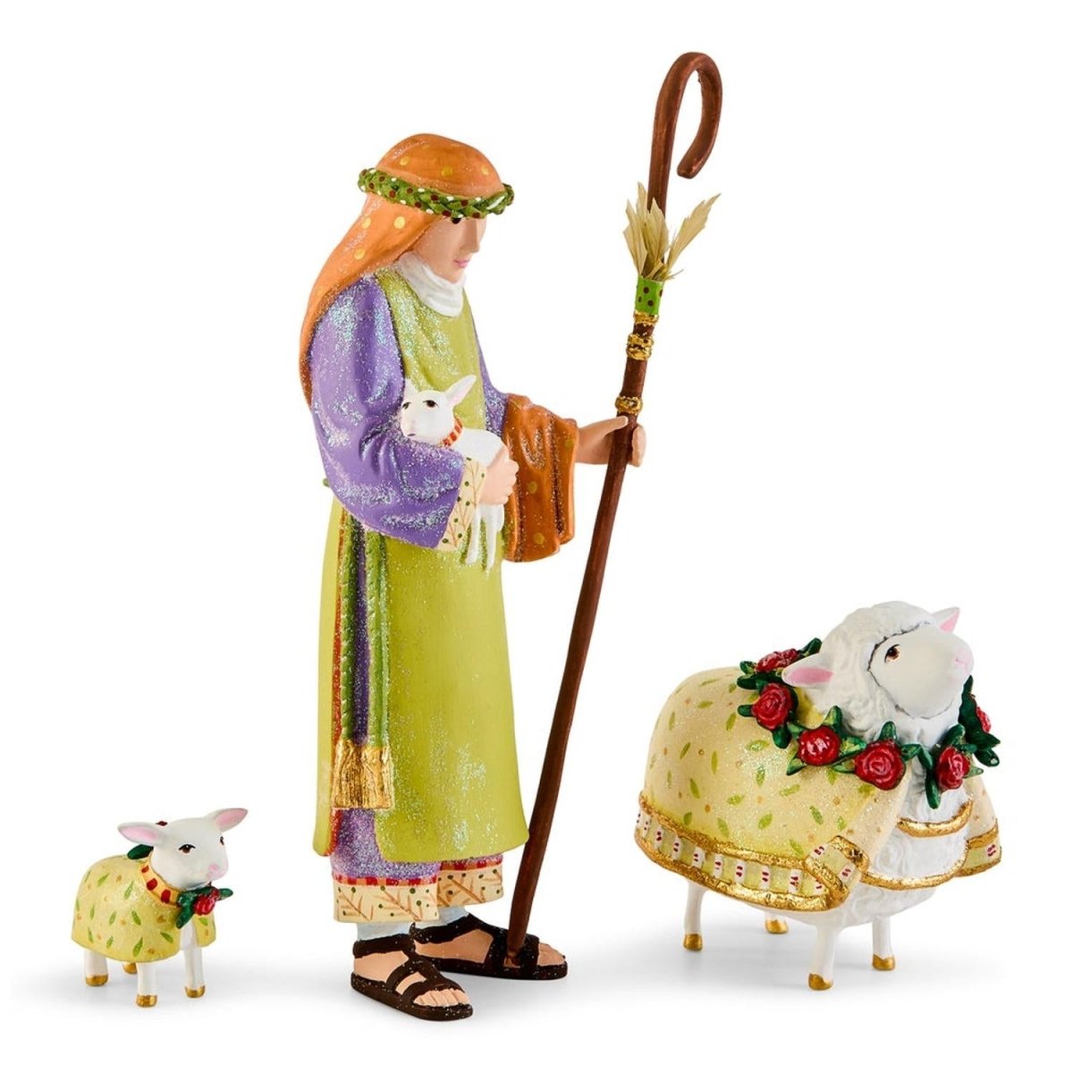 Patience Brewster Nativity Shepherd & Sheep Figures