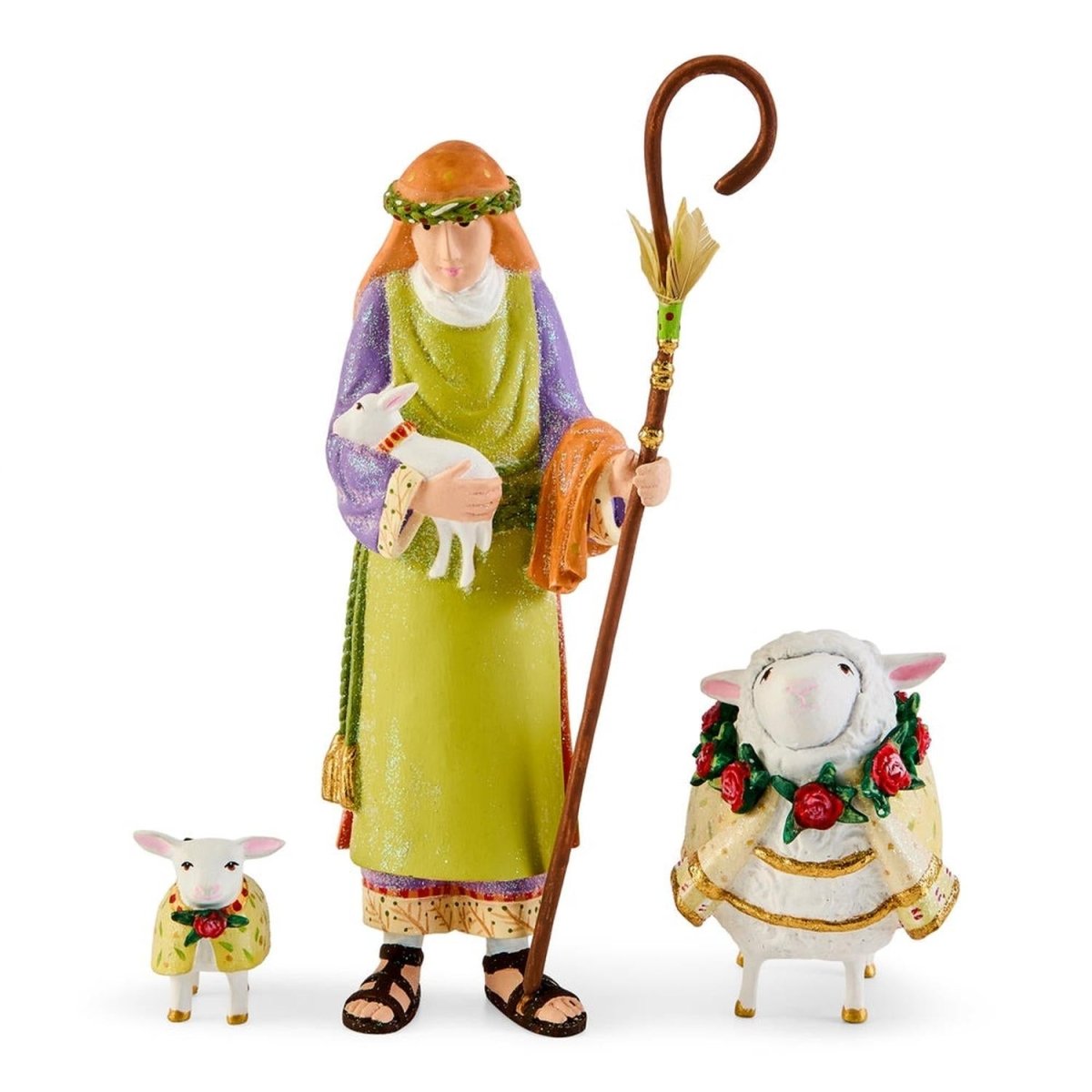 Patience Brewster Nativity Shepherd & Sheep Figures