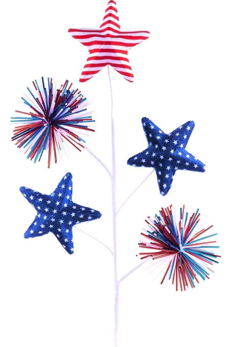 Shop For Patriotic Fabric Stars Starburst Spray at Michelle's aDOORable Creations