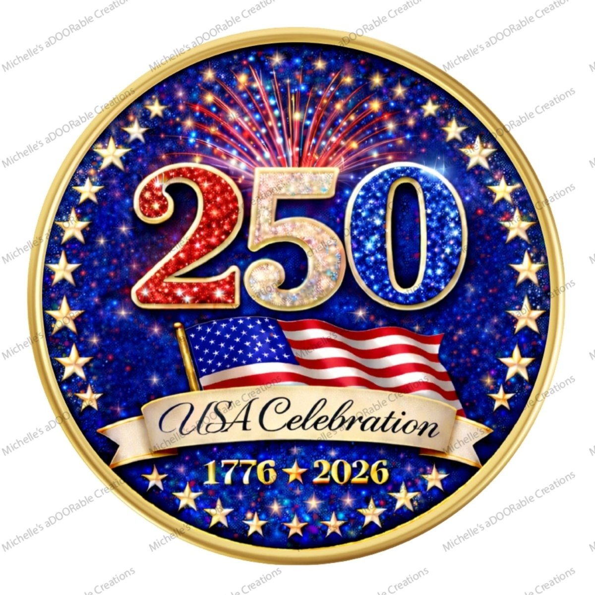 Shop For Patriotic Fireworks 250 Years USA Celebration Sign