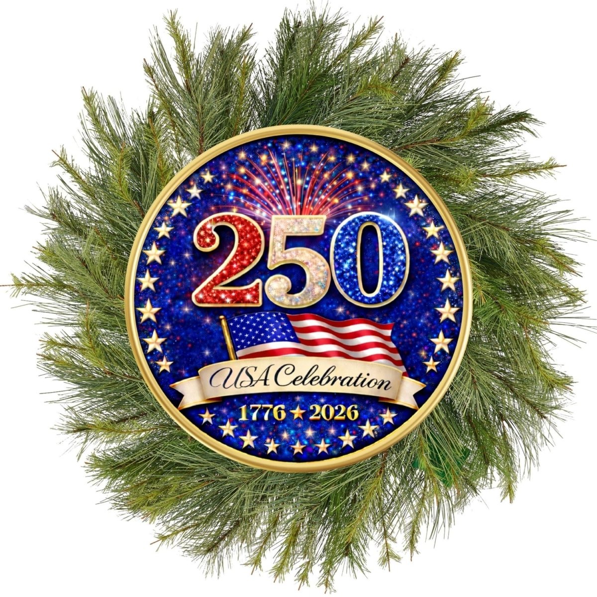 Shop For Patriotic Fireworks 250 Years USA Celebration Sign