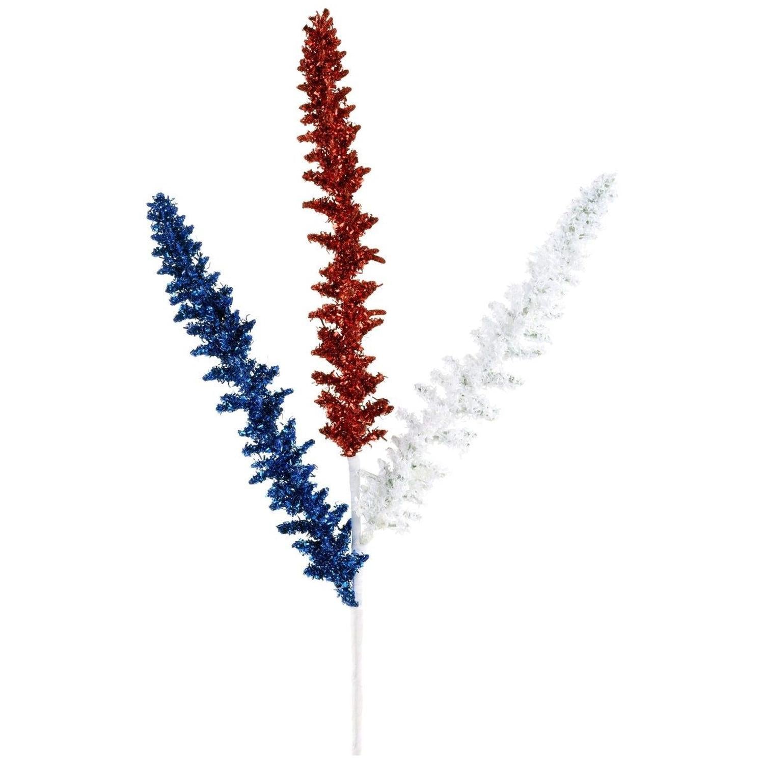 18" Patriotic V Cut Foil Glitter Spike Spray