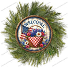 Shop For Patriotic Welcome Floral Basket Sign