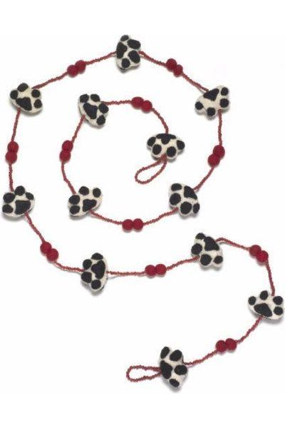 Shop For Paw Garland - Cream, Red, Black at Michelle's aDOORable Creations