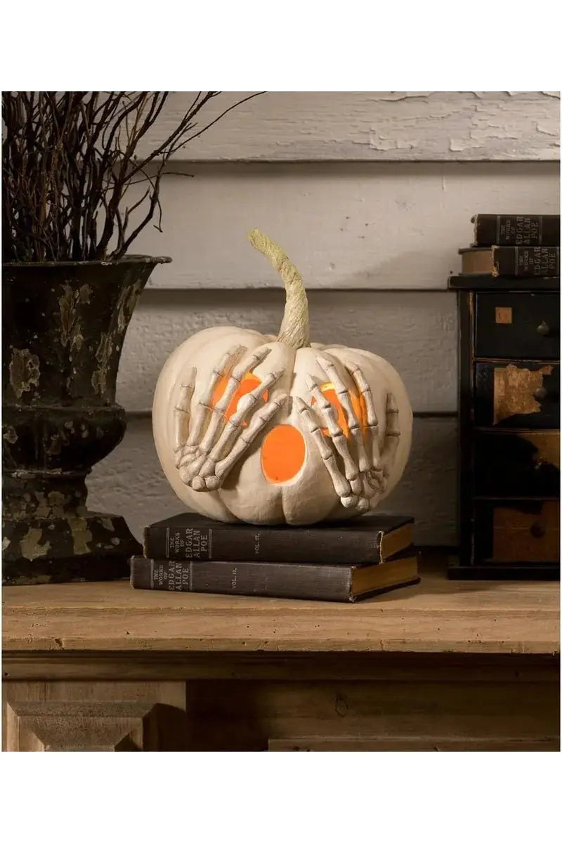 Shop For Peek - a - Boo Pumpkin White 10"