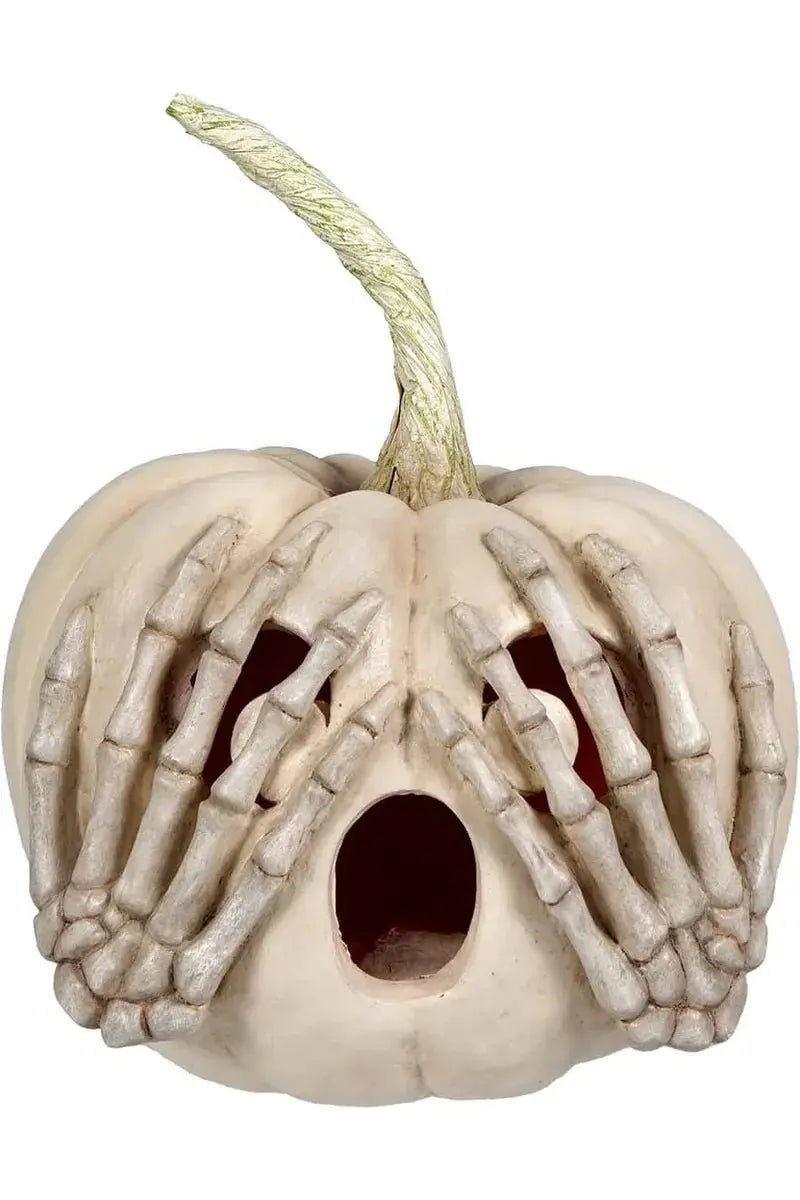 Shop For Peek - a - Boo Pumpkin White 10"