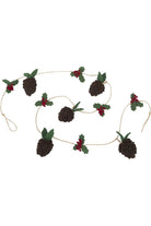 Shop For Pinecones and Holly Berries Felt Garland at Michelle's aDOORable Creations