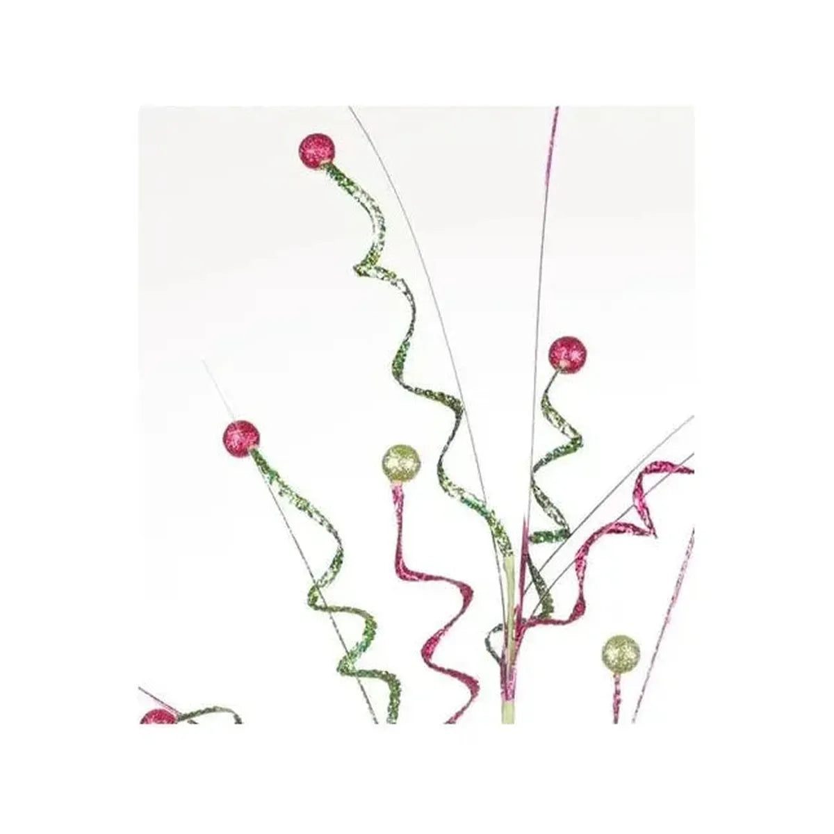 Shop For Pink and Green Glitter Spiral Spray 28"