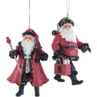 Shop For Pink and Pewter Santa Ornaments (Asst 2)