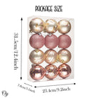 Shop For Pink and Rose Gold Christmas Ornament (Set of 12)