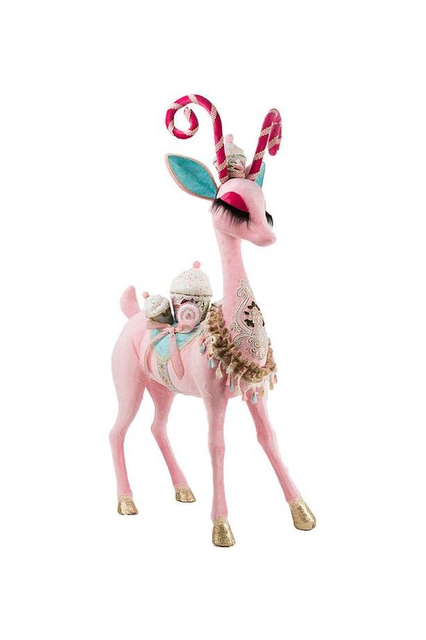 Shop For Pink Candy Reindeer 35" at Michelle's aDOORable Creations