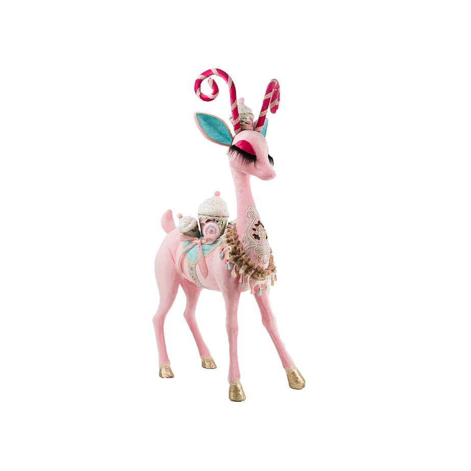 Shop For Pink Candy Reindeer 35" at Michelle's aDOORable Creations