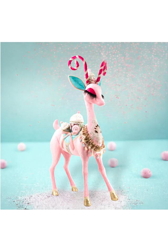 Shop For Pink Candy Reindeer 35" at Michelle's aDOORable Creations