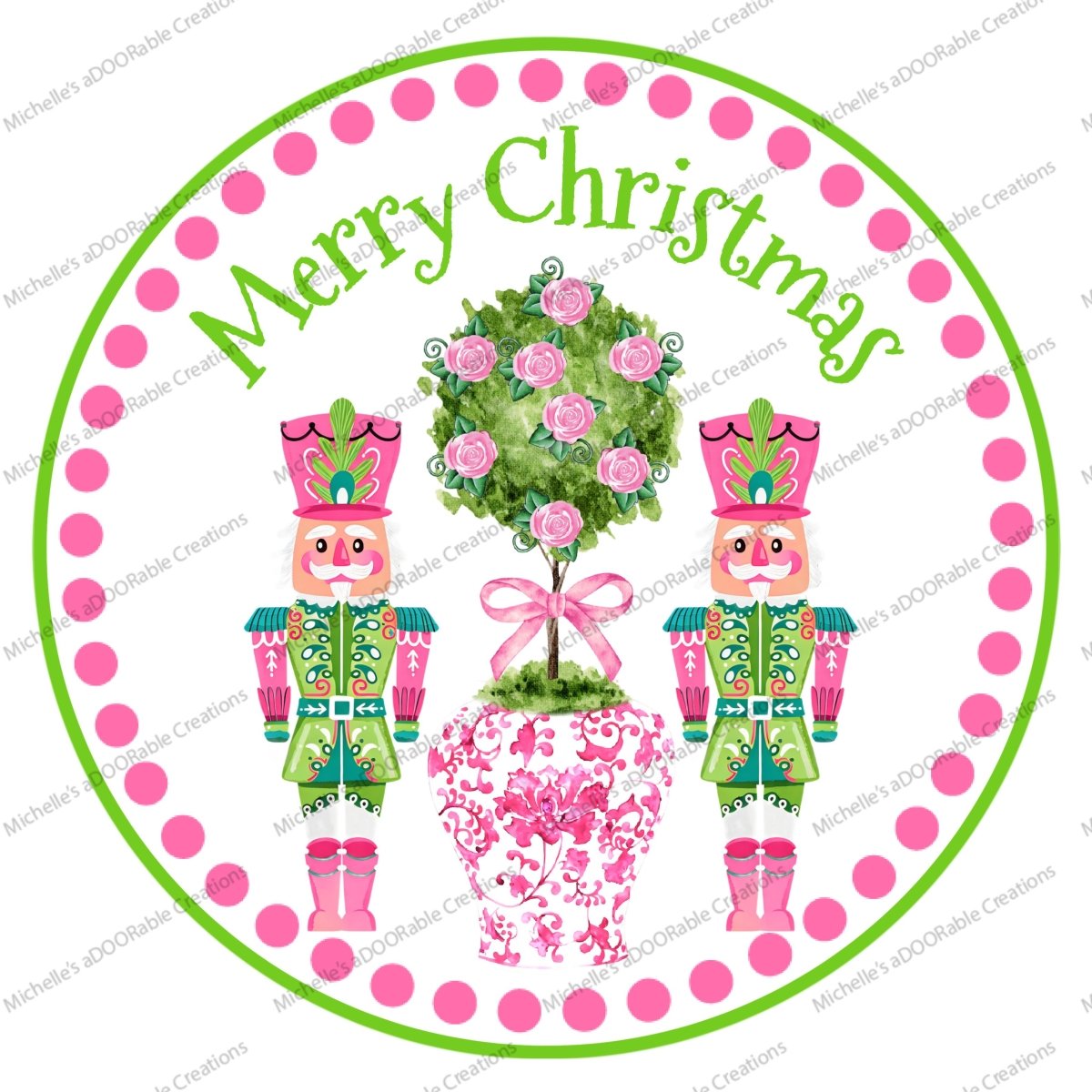 Shop For Pink Chinoiserie Christmas Nutcracker Sign