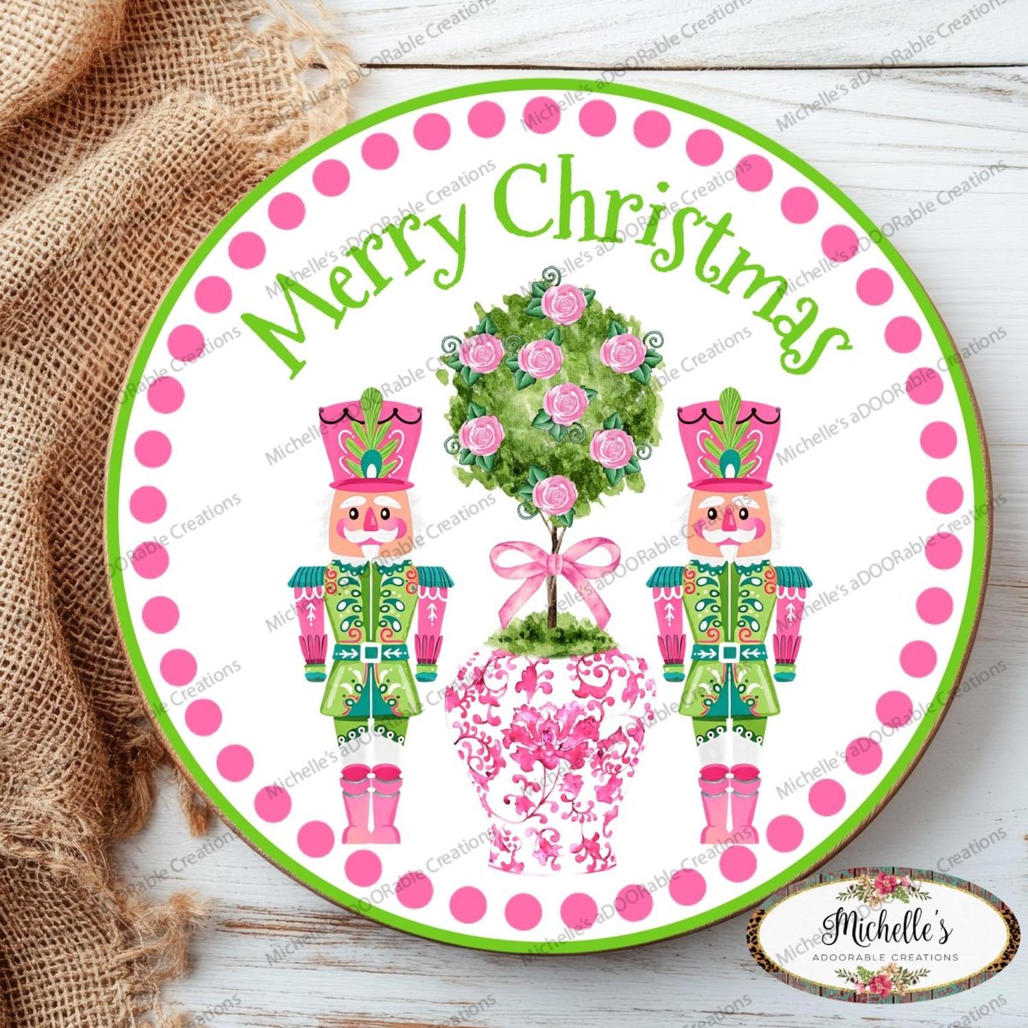 Shop For Pink Chinoiserie Christmas Nutcracker Sign