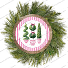 Shop For Pink Chinoiserie Topiary Round Sign