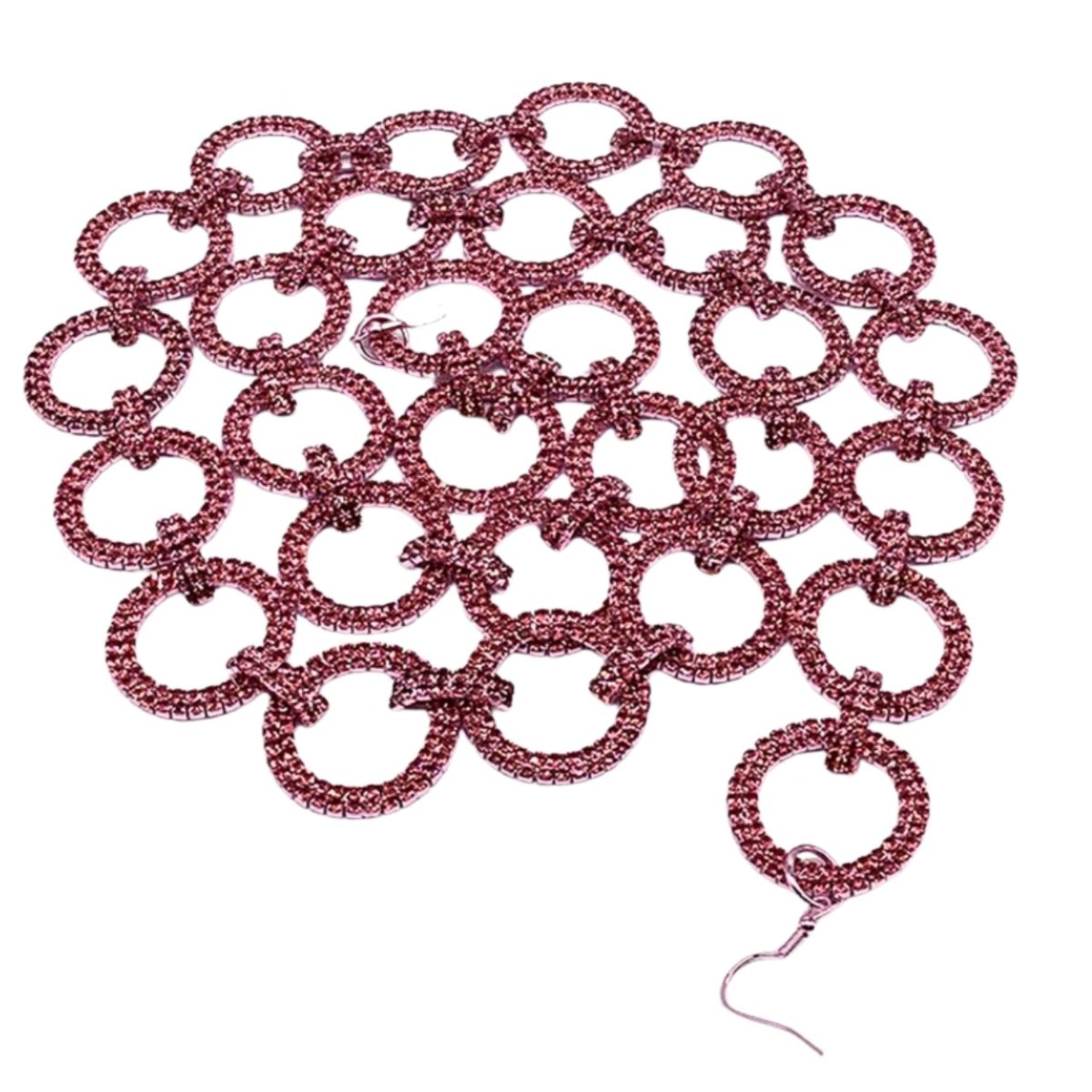 Shop For Pink Crystal Circle Christmas Garland, 36"