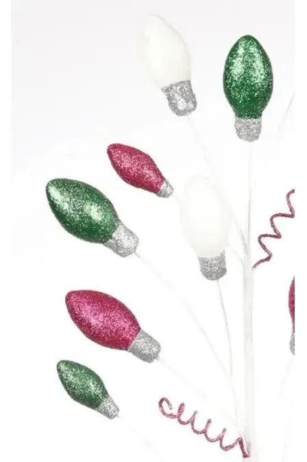 Shop For Pink Green White Christmas Light Glitter Spray 29"