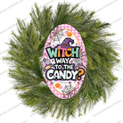 Shop For Pink Oval Witch Way To The Candy Sign